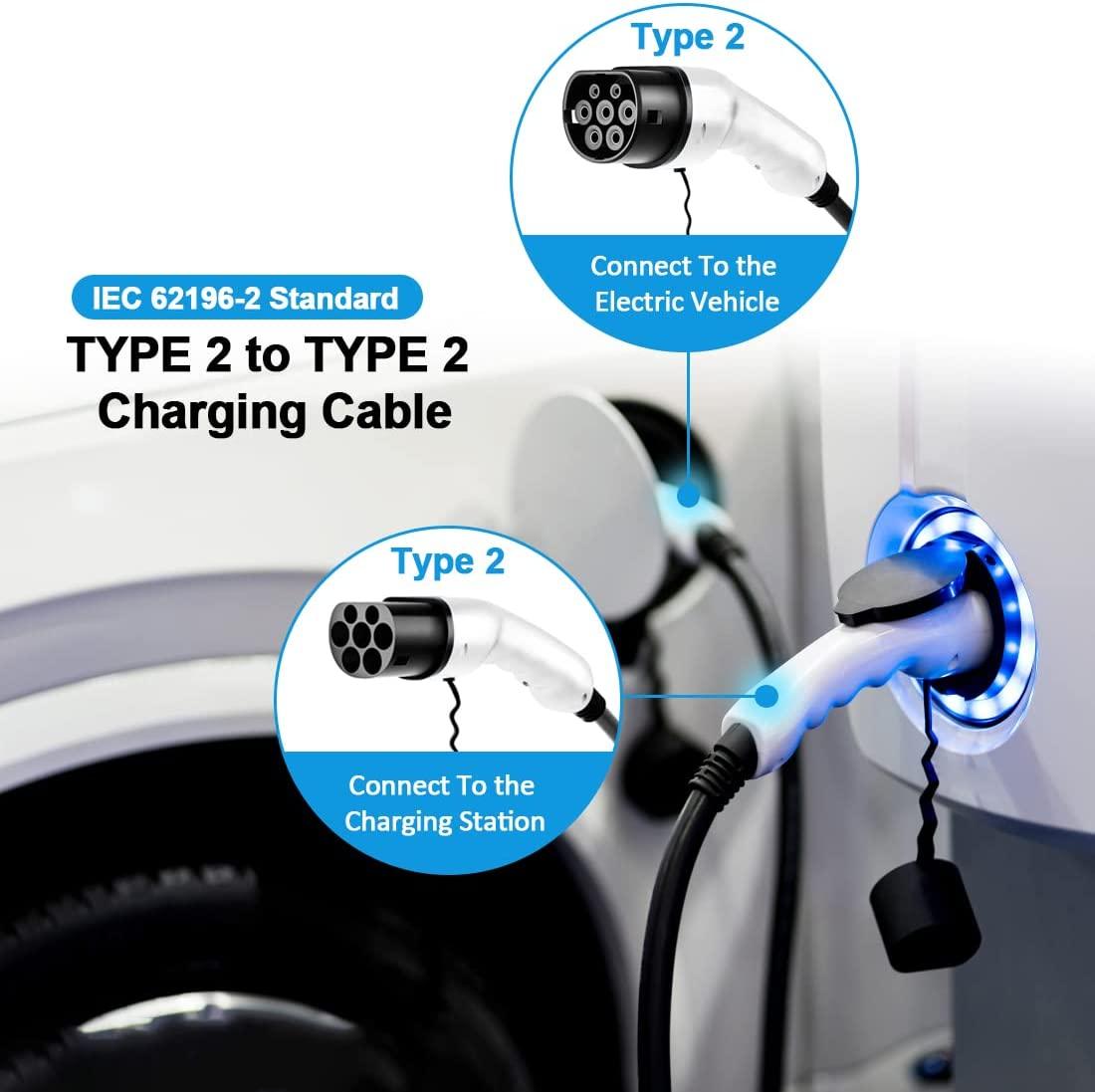 Type 2 to Type 2 EV Charging Cable 