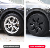 19‘’ Matte Black Hubcap Wheel Covers for Model Y 