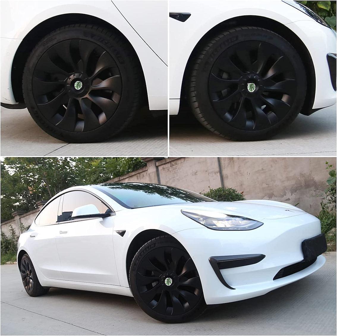 18‘’ Turbine  Wheel  Covers Matte Black for Model 3 - TESDADDY