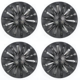 19‘’ Helios Wheel Covers Matt Black For Model Y - TESDADDY
