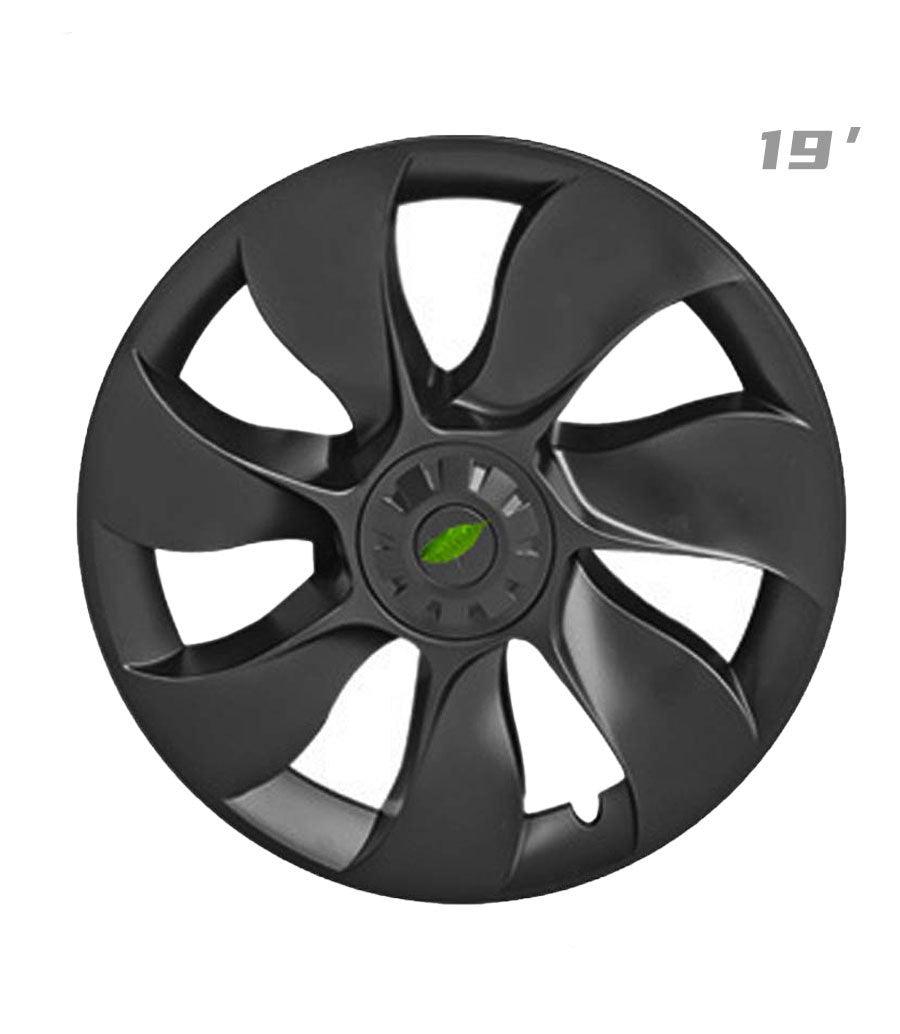 19‘’ Turbine Wheel  Covers  Matte Black Type B for Model Y - TESLOVERY