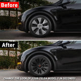 19‘’ Gemini Wheel Covers Matt Black  for Model Y